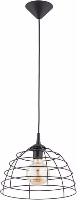Netlighting Don Wire Frame Pendant Ceiling Light, Black, Diameter: 30 cm, E27