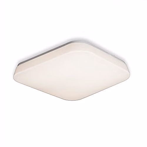 Netlighting Fusion Flush Ceiling and Wall LED Light, 28W, 2800lm, White Acrylic, Dimmable with Remote Control – 1