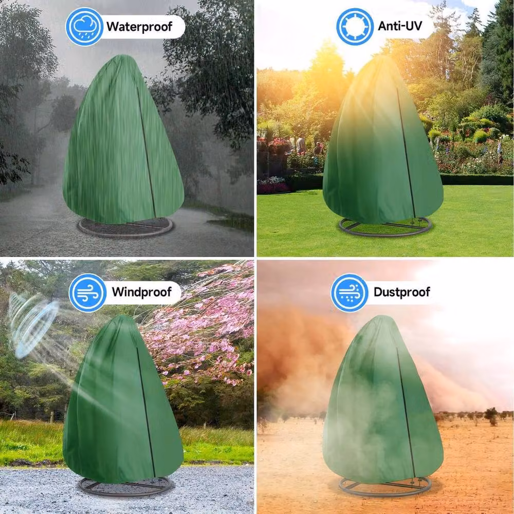 EONLION Green Waterproof Hanging Swing Egg Chair Cover for Armchairs, Diameter: 100 cm – 3