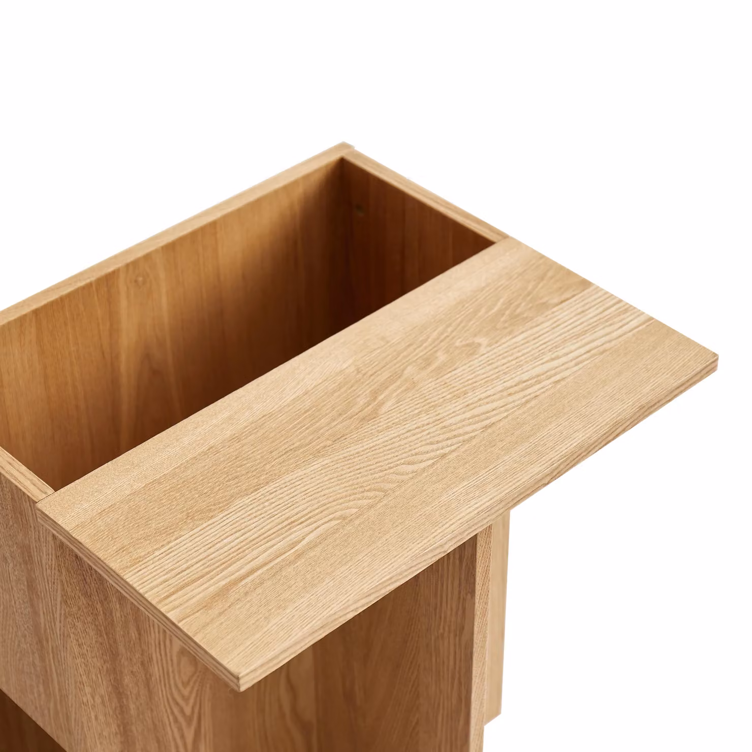 Nordlys Brown Pine Wooden Side Table with Storage Tray and Drop Leaf, W/D/H: 55.0 x 45.0 x 0 cm – 3