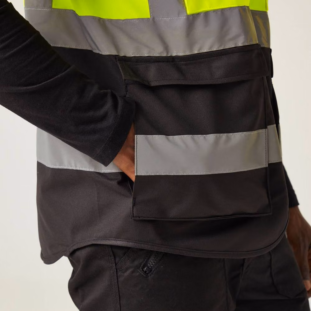Regatta Men's Hi-Vis Polyester Vest in Yellow and Black, Size: M – 2