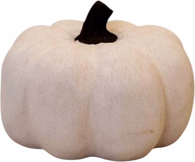 Four Candle White Ceramic Pumpkin Tabletop Ornament