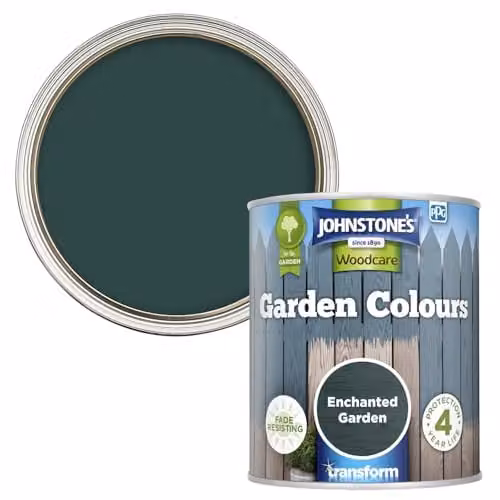 Johnstone's Woodcare Garden Colours Enchanted Garden Semi-Transparent Green 1L
