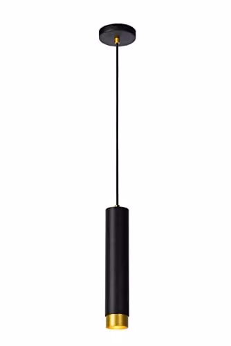 Netlighting Floris Modern Cylinder Pendant Light in Black