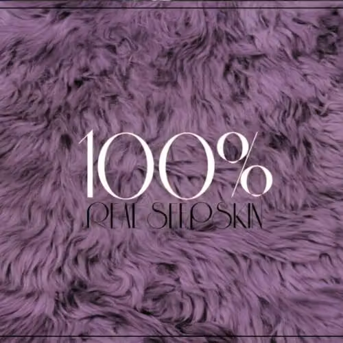 Infinity Leather Genuine Sheepskin Wool Rug in Purple, W/D/H: 90 x 60 x 1 cm – 6