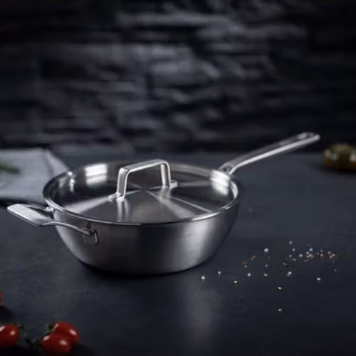 Kuhn Rikon Culinary Fiveply Chef's Saute Pan, Silver, Diameter: 24 cm, 5-Ply Uncoated Stainless Steel and Aluminium – 2