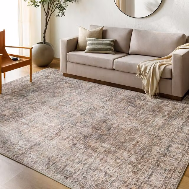 Livabliss Marlene Vintage Boho Traditional Living and Dining Room Rug in Brown, Beige and Taupe, W: 117 cm, L: 170 cm – 1