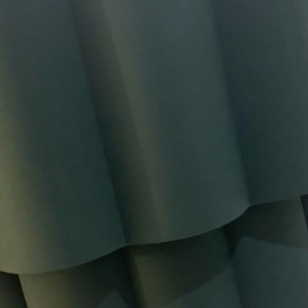 CGC Lighting Kyra Matt Black Angled Floor Lamp with Two Layer Scalloped Dark Green Fabric Lampshade – 2