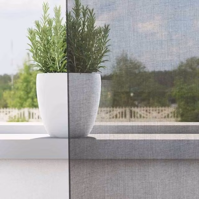 Berkfield Home Voile Curtains with Loops, 2 Pack, Dark Grey, W: 140 cm, H: 245 cm