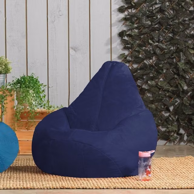 ICON Set of 2 Kids Gaming Bean Bag Chairs in Blue Fabric