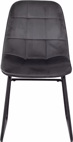 Seconique Lukas Set of 2 Grey Velvet Dining Chairs with Cantilever Metal Base – 3