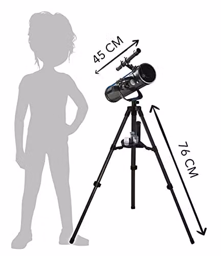 Buki TS008B Astronomy Telescope with 50 Activities in Black – 2