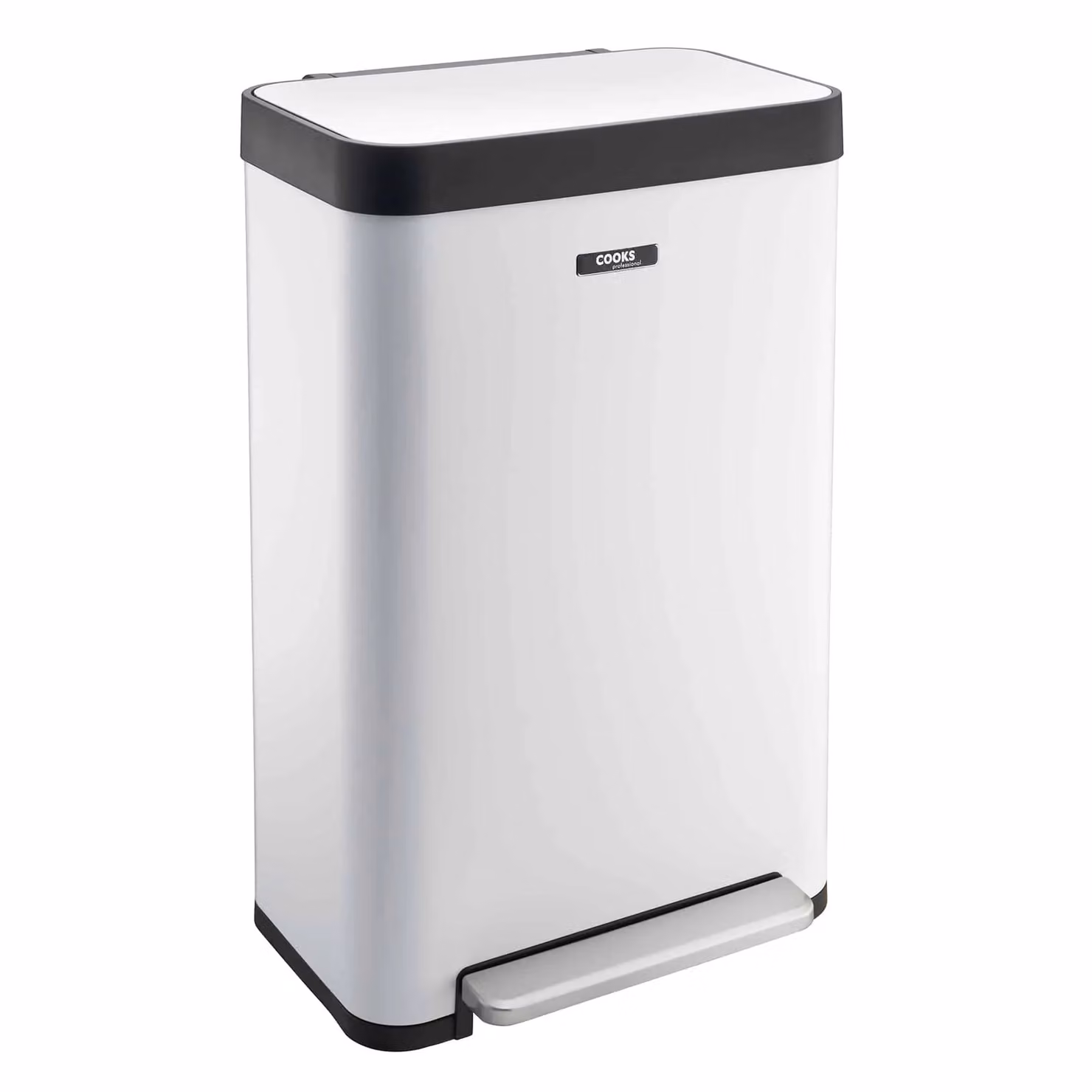 Cooks Professional XL 65L Pedal Bin with Soft Close Lid in White – 2