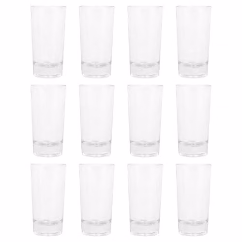 Rink Drink Transparent Glass Shot Glasses, 35ml, Pack of 12 – 1