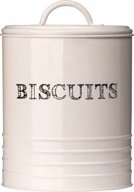 Orsina Maison by Premier Sketch Biscuit Canister in Beige and White Metal – 1