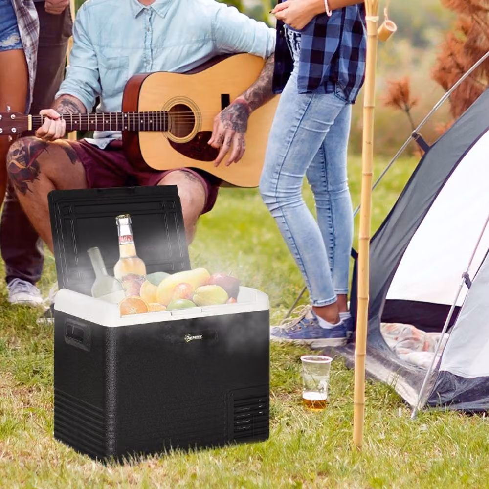 Rolipo 50L Compressor Car Fridge with Dual AC/DC Power and -20C Chilling, Black and Multicolour – 2