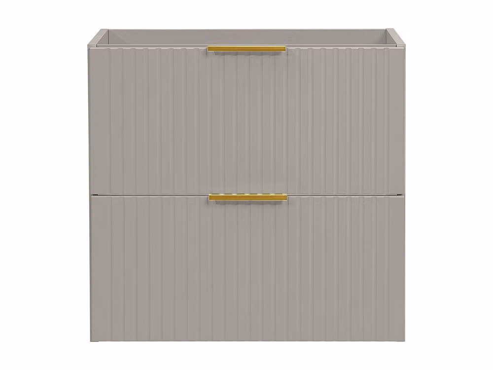 Vente-unique Zevara Striped Wall-Hung Vanity Unit, Beige, W: 60 cm, D: 46 cm, H: 57 cm – 2