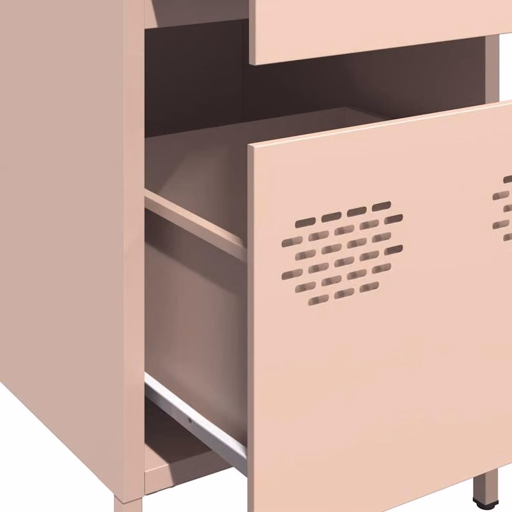 Berkfield Home Pink Cold-rolled Steel Sideboard, W: 35 cm, D: 39 cm, H: 73.5 cm – 3