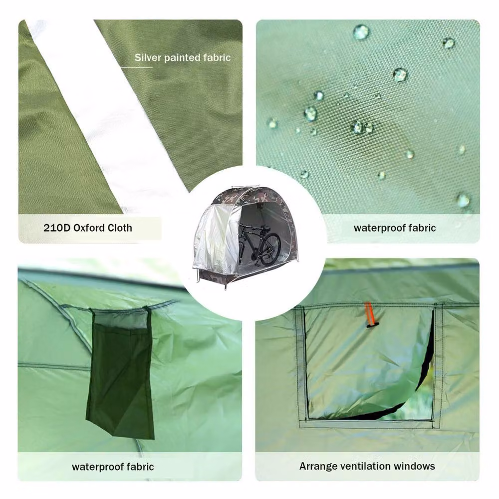 VOGREX Multicolour Bike Shed Storage Tent for 2-3 Bikes, Curved Dome Design, W/D/H: 163 x 80 x 80 cm – 5