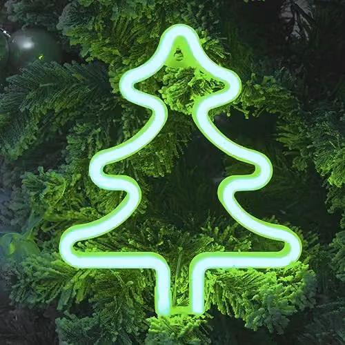 The Christmas Workshop LED Neon Christmas Tree Indoor Light Up Decoration in Green – 1