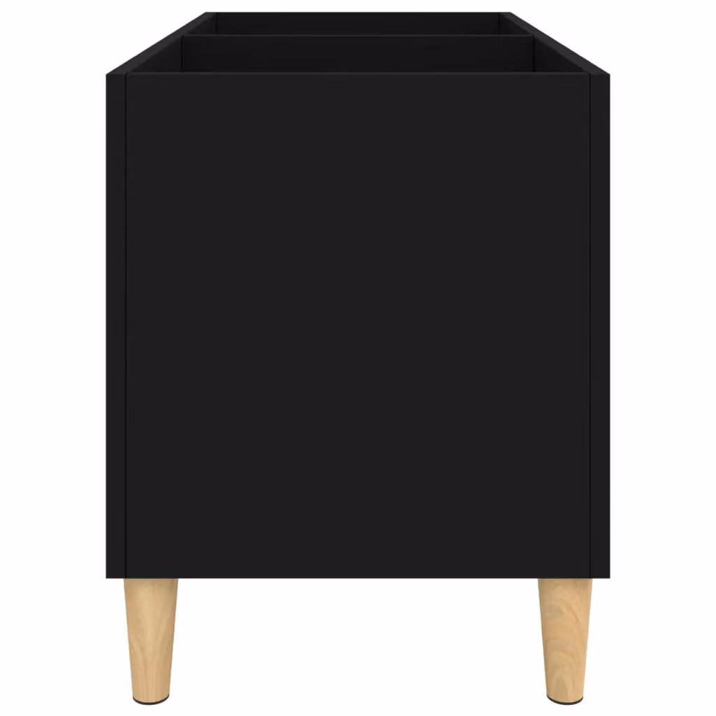Berkfield Home Classic Record Cabinet in Black, W: 74.5 cm, D: 38 cm, H: 48 cm – 3