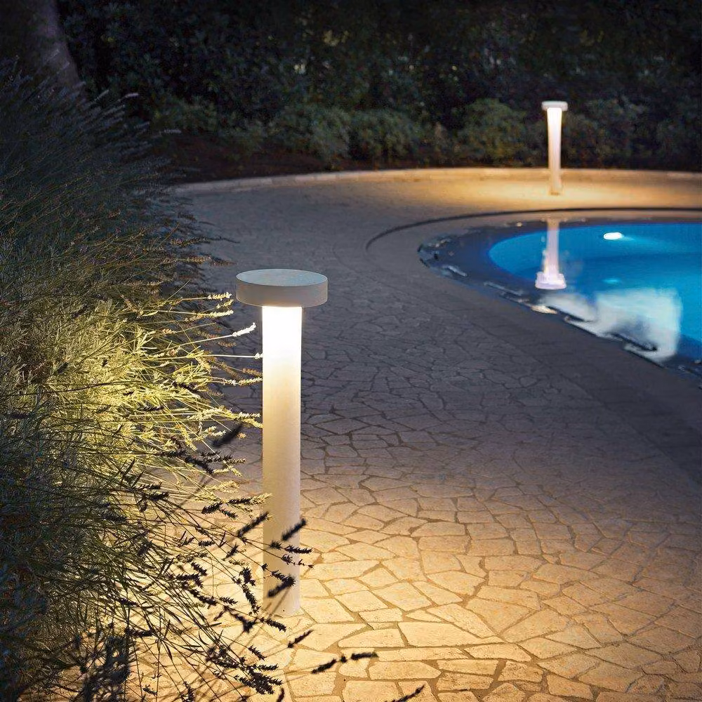 Netlighting Tesla 4 Light LED Outdoor Bollard Light in White, IP44 Rated – 2