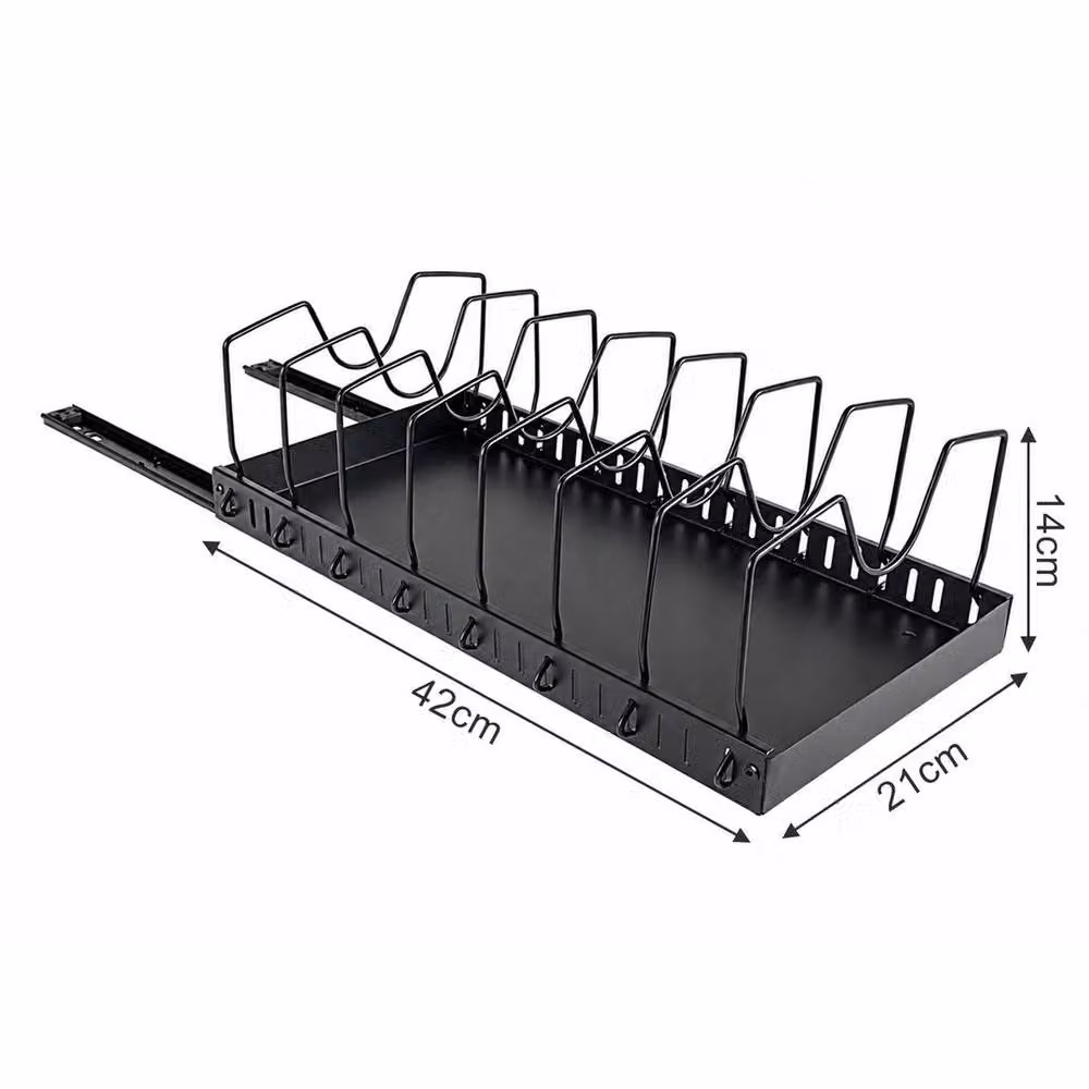 Kelvenix Black Metal Pull Out Cabinet Organizer Drawer Insert – 2