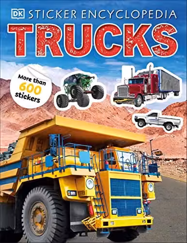 DK Sticker Encyclopedia Trucks Multicolour Paper Sticker Book