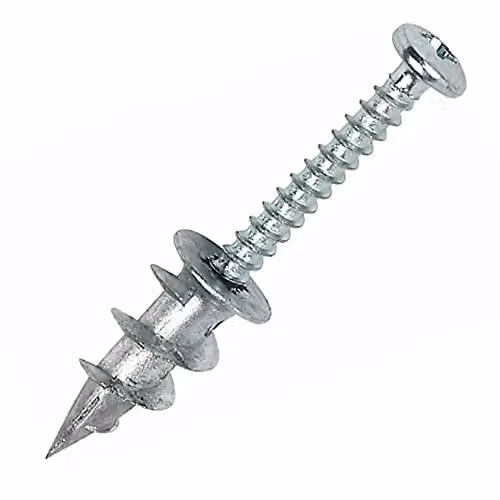 JCP Construction Products Heavy Duty Self-Drilling Metal Plasterboard Cavity Anchor Fixings with Screws, Silver, 75 Pack, 4.5 x 35 mm – 1