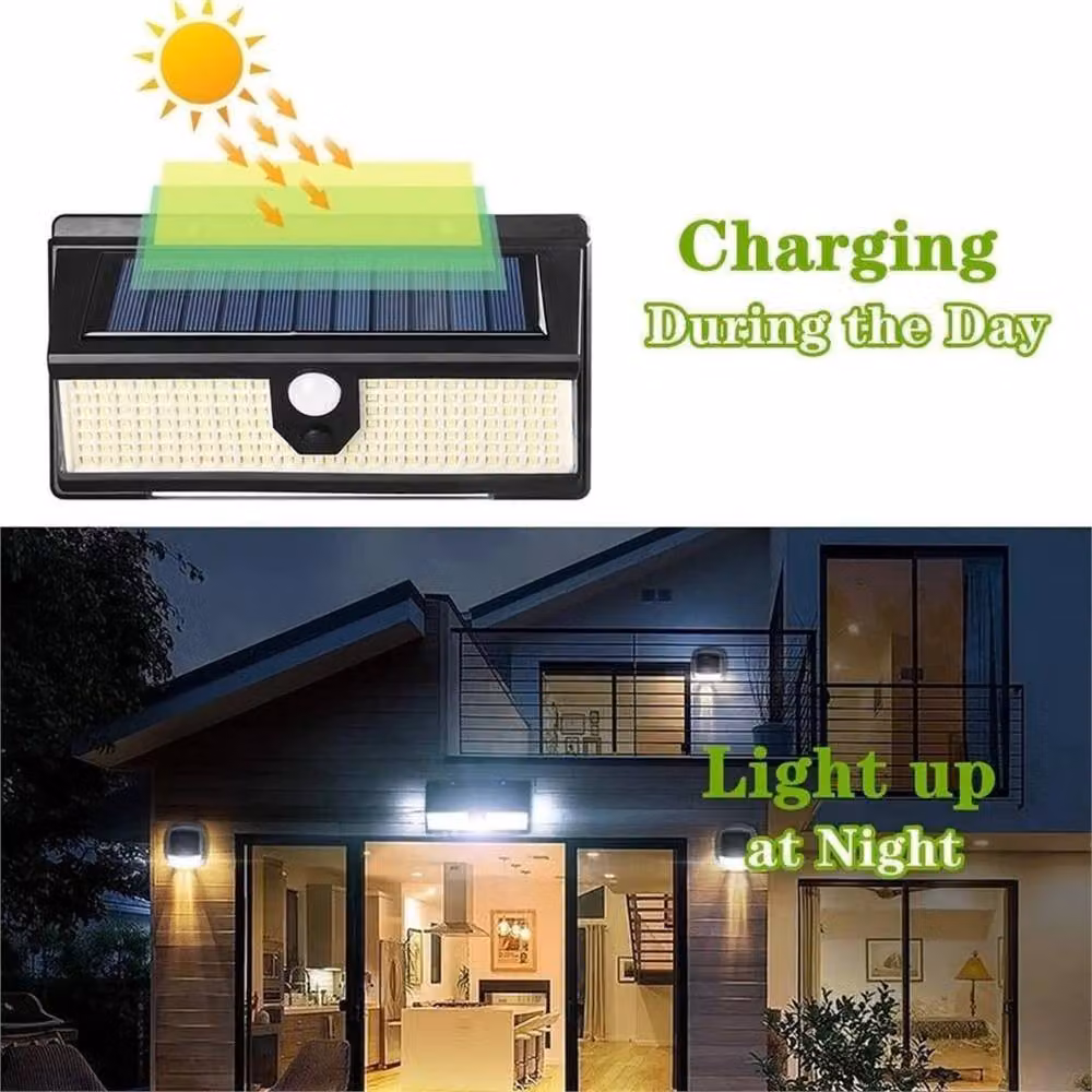 SPETLEK 2-Pack Solar LED Garden Path Lights with Motion Sensor, Multicolour RGB, Black – 3