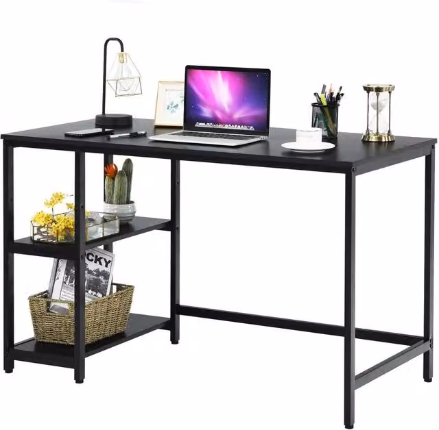 Kelvenix Industrial Computer Desk in Black, W/D/H: 120 x 60 cm
