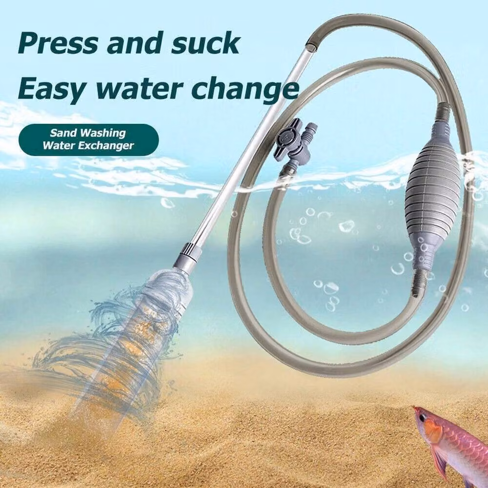 FLAVORA Aquarium Siphon Vacuum Cleaner in Silver, Length: 110 cm – 3