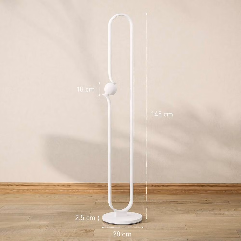 Wyld Haus Vanotafa Dimmable LED Floor Lamp in White Metal and Glass, Height: 145 cm – 3