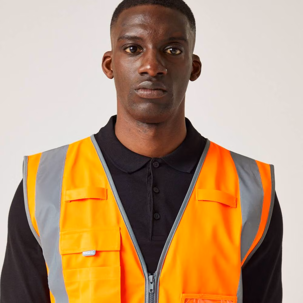Regatta Men's Orange Polyester Hi-vis Vest, Size: Large – 3
