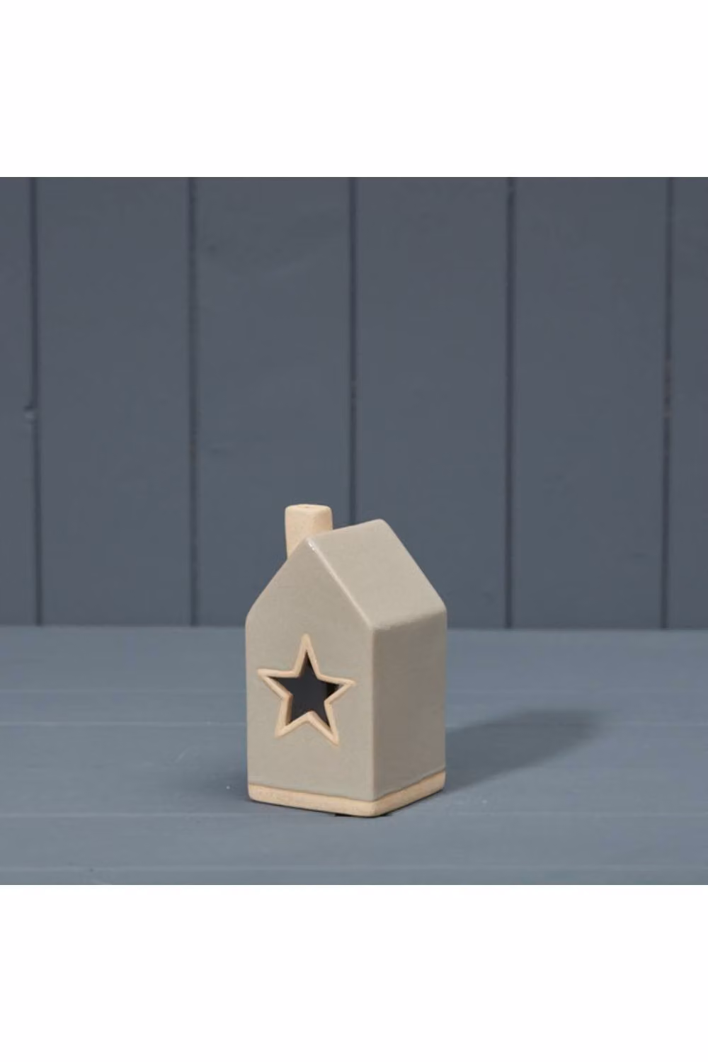 KDMD Classic Ceramic House Tealight Holder in Beige – 2