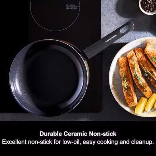 Morphy Richards 28cm Aluminium Frying Pan with Ceramic Coating in Beige – 2