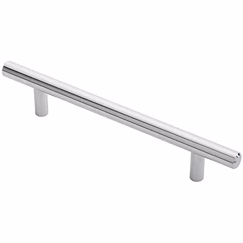 Loops Round T-Bar Cabinet Pull Handle in Chrome, 128mm Fixing Centres