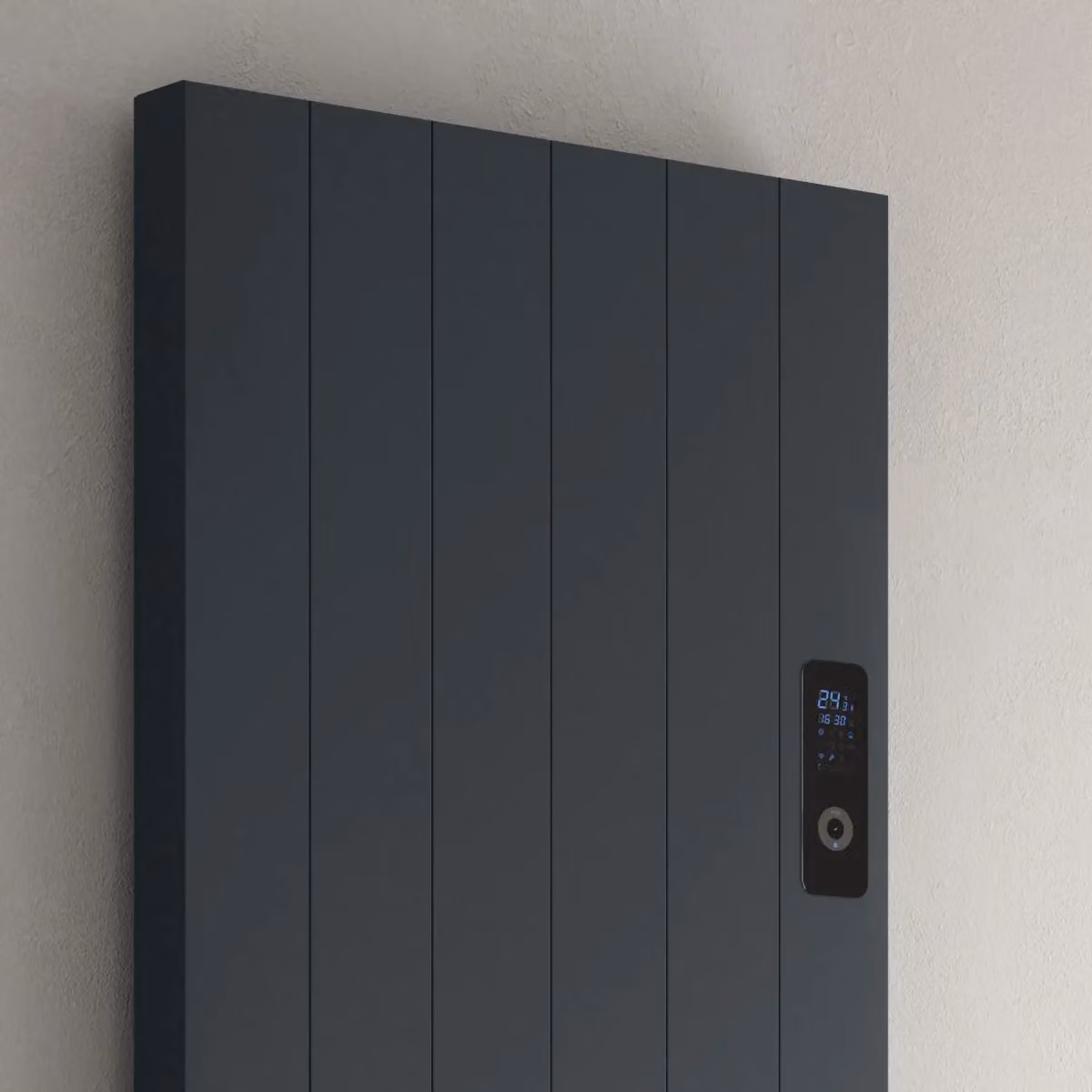 Aquarius DigiTherm Electric Aluminium Radiator with LCD Display, Anthracite Grey, W/H: 160.0 x 45.3 cm – 2
