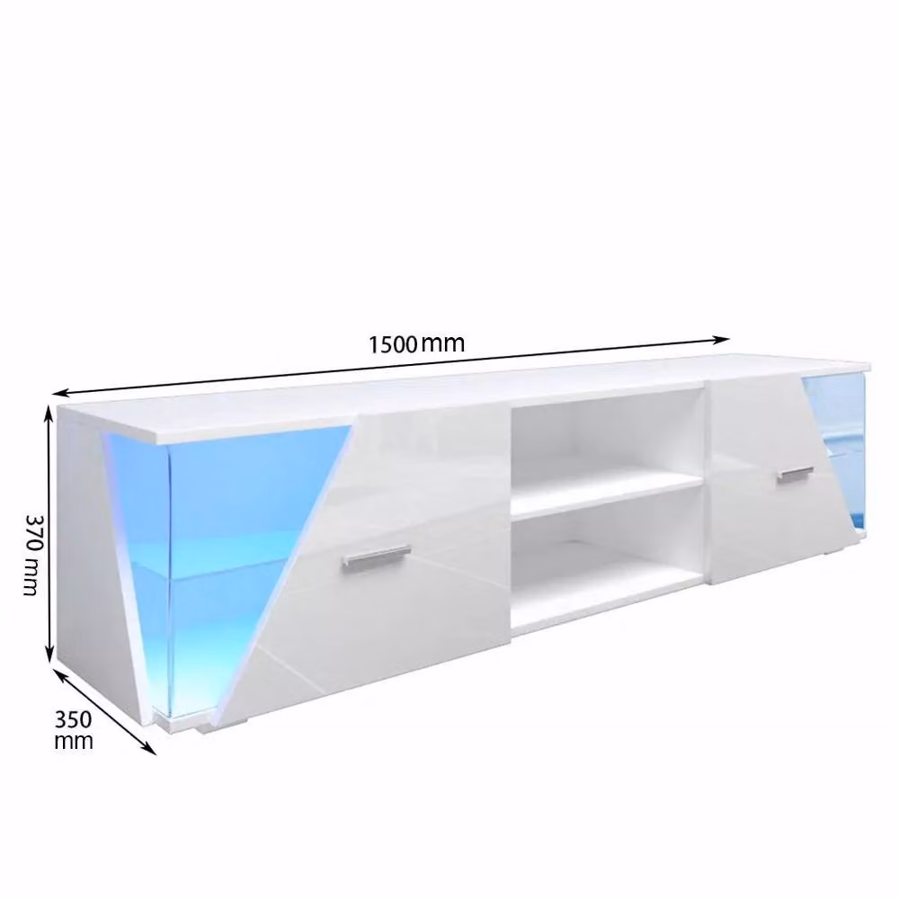 Dprodo High Gloss White TV Unit Cabinet and Stand – 4