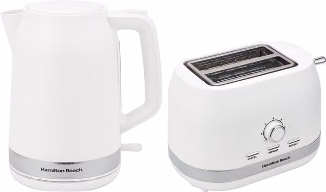 Hamilton Beach White Breakfast Bundle in Plastic