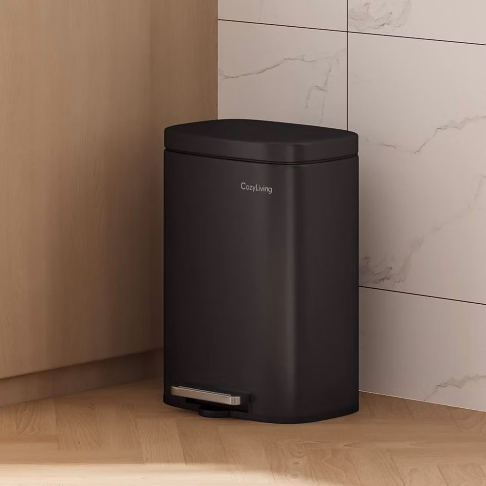 MCC Direct 5L Steel Pedal Bin with Soft Close Lid and Removable Inner Bucket, Black – 3