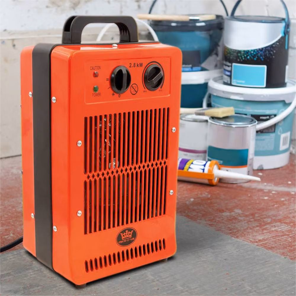 Prem-I-Air 2.8kW Industrial Fan Heater in Red – 3