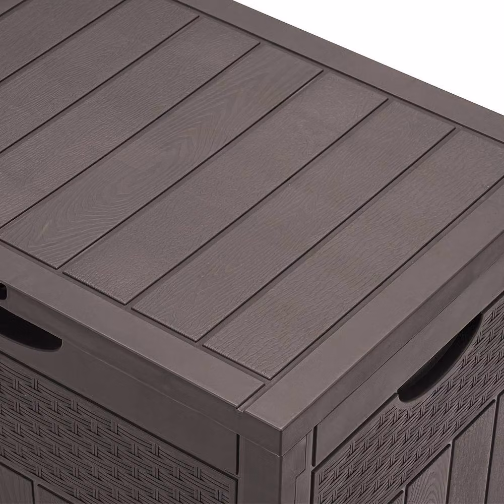 Living and Home 126L PP Garden Storage Box with Combination Padlock in Grey – 6