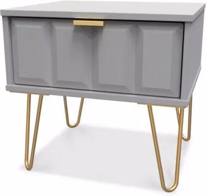 Welcome Furniture Welcome Cube 1 Drawer Bedside Table in Grey or White