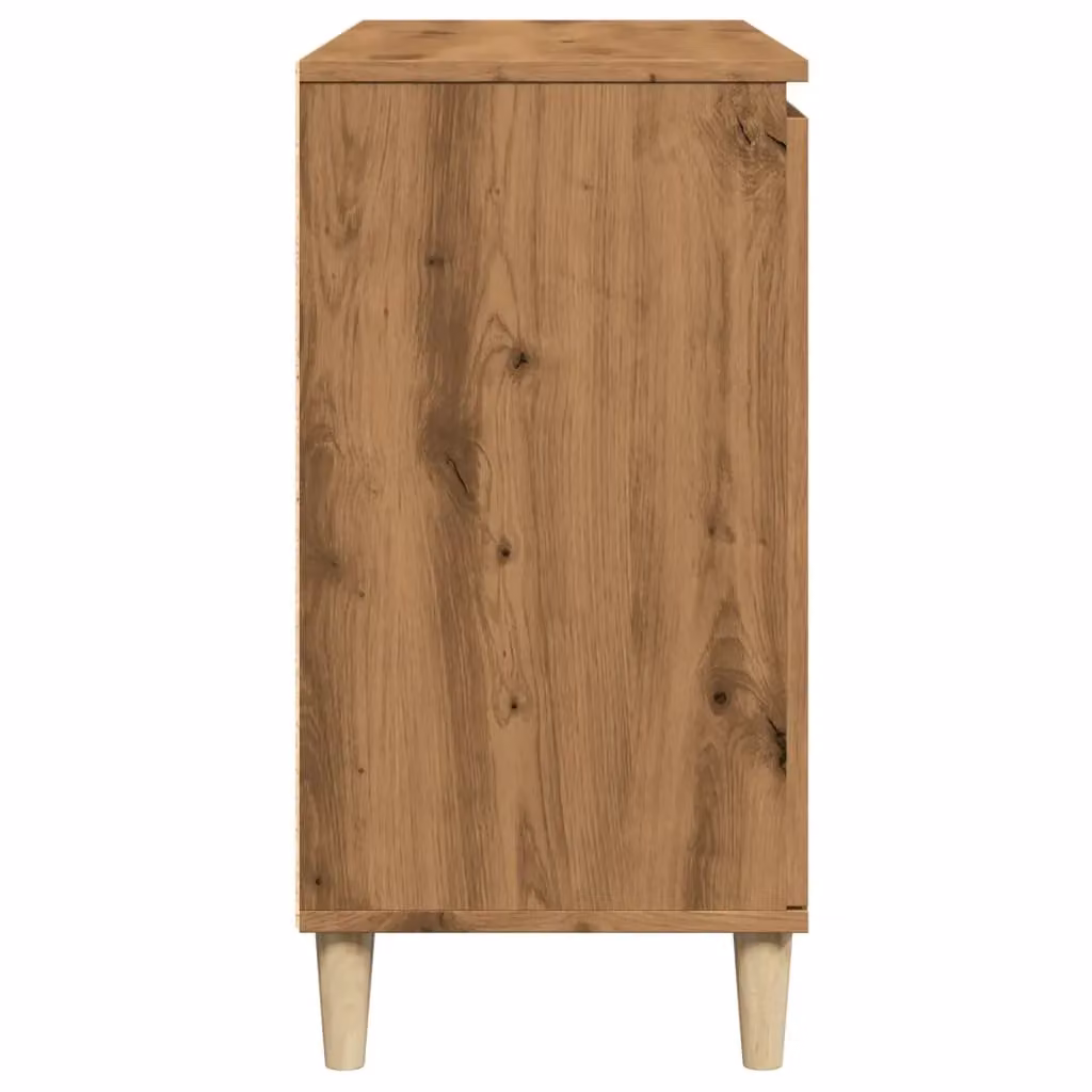 Berkfield Home Artisan Oak Sideboard in Brown, W/D/H: 102 x 35 x 70 cm – 3