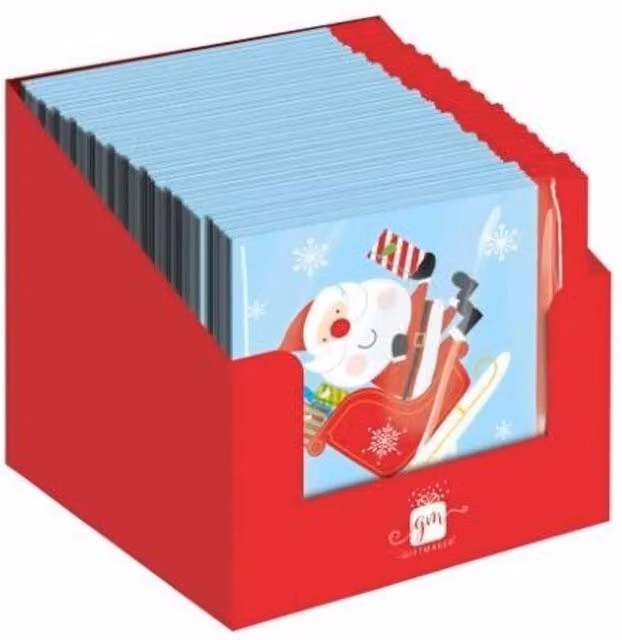 KDMD Christmas Kids Paper Napkins, 5 Pack of 33, Multicolour – 1