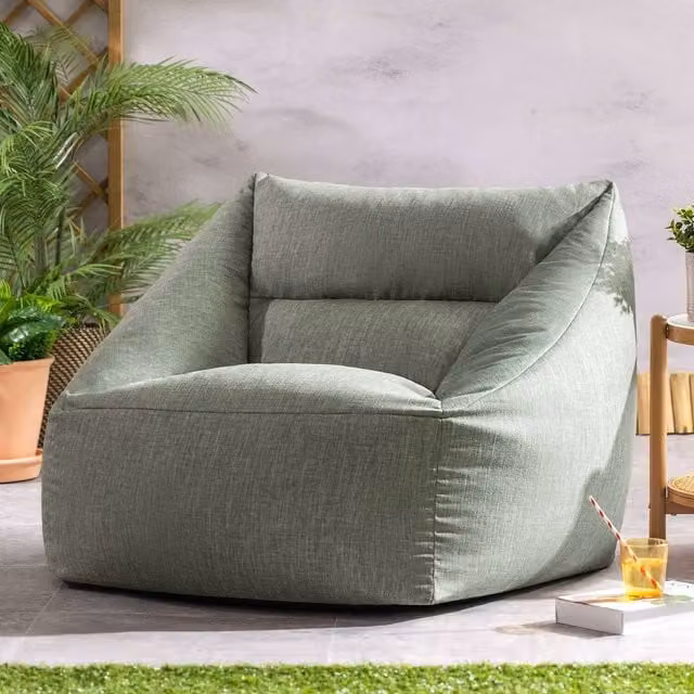 ICON Natalia Outdoor Woven Adults Bean Bag Armchair in Green