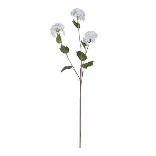 Hill Interiors Viburnum Opulus Artificial Flower in White and Green, W18 x D7 x H75 cm – 1