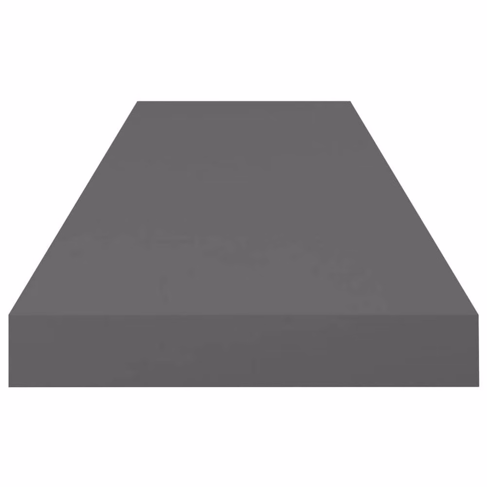 Berkfield Home Set of 4 High Gloss Grey Floating Wall Shelves, W/D/H: 80 x 23.5 x 3.8 cm – 4