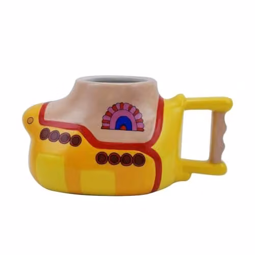 Half Moon Bay The Beatles Yellow Submarine Shaped Ceramic Mug in Yellow